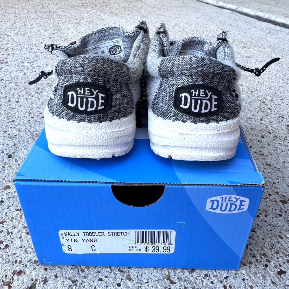 Hey Dude Toddler Shoes - Gray and White